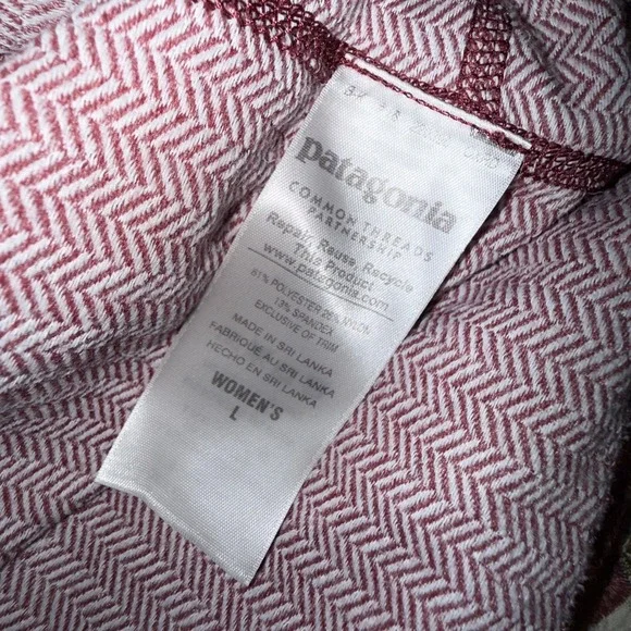 Patagonia Women's Large Base Layer Active Hoodie Herringbone Gorpcore Thumbholes - Picture 11 of 16